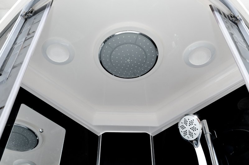 ЕМ1512 L LED Душевая кабина DETO Серия EM BМ4510 с гм. и эл. BLACK - Вид №1