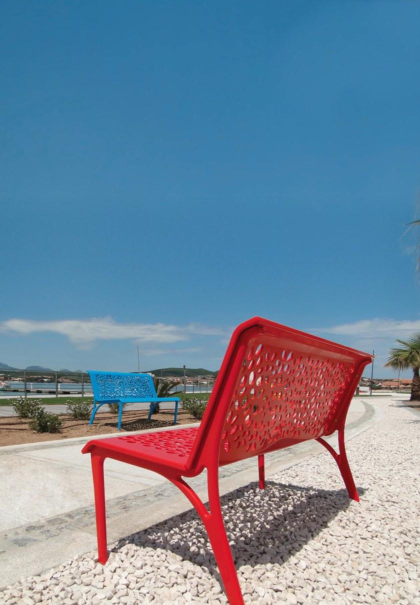 City Design Алюминиевая скамейка с порошковым покрытием со спинкой Monet Monet d - Вид №1