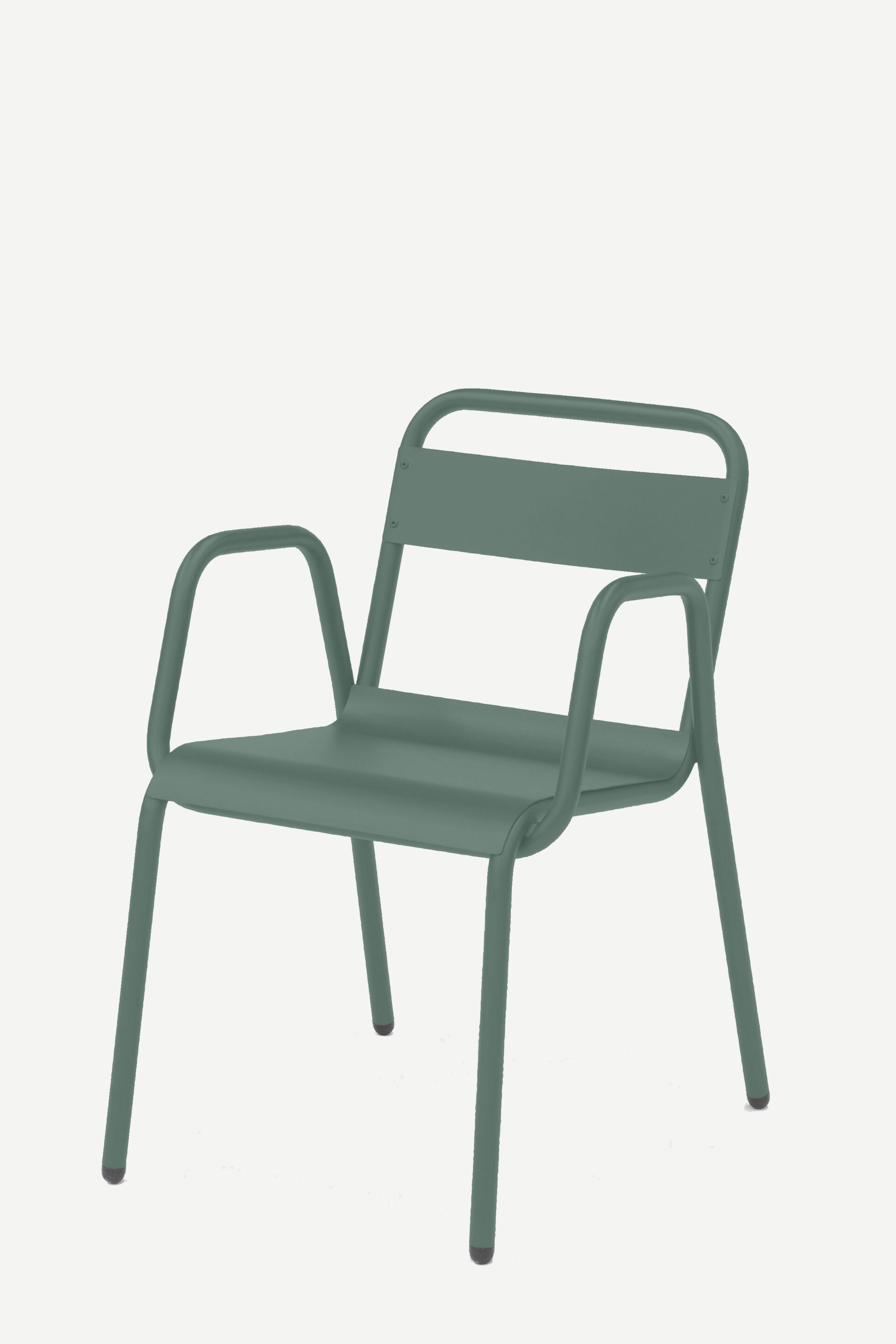 Штабелируемый садовый стул из оцинкованной стали с подлокотниками iSimar Anglet ARCH-00121173 - Вид №4