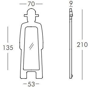 SLIDE Настольное зеркало из полиэтилена Mr giò sun-id-1478516 - Вид №3