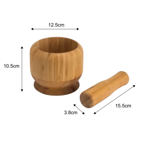 Ступка с пестиком 10.6 см бамбук цвет желтый