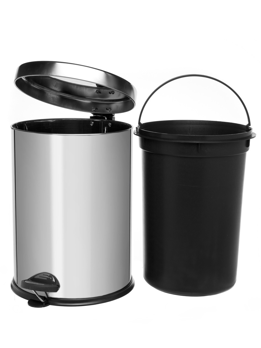 Вёдра с педалью и крышкой Cassiopea 12L Chrome NAVAKO 11505 - Вид №2