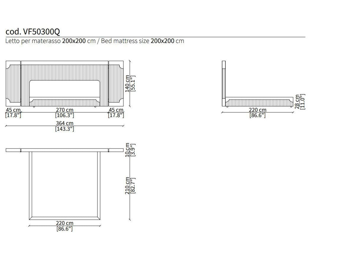 Мягкая кровать из ткани Vittoria Frigerio Capua ARCH-00042849 - Вид №5