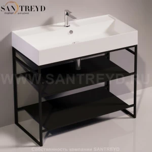 Консоль напольная под раковину AGILE 91см черная