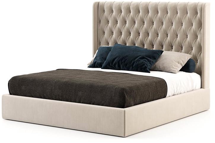 Laskasas Кровать двуспальная с обивкой и высоким изголовьем sun-id-1361959 - Вид №2