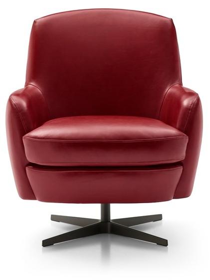 Bodema Поворотное кожаное кресло с 4-мя спицами и подлокотниками sun-id-1513528 - Вид №1