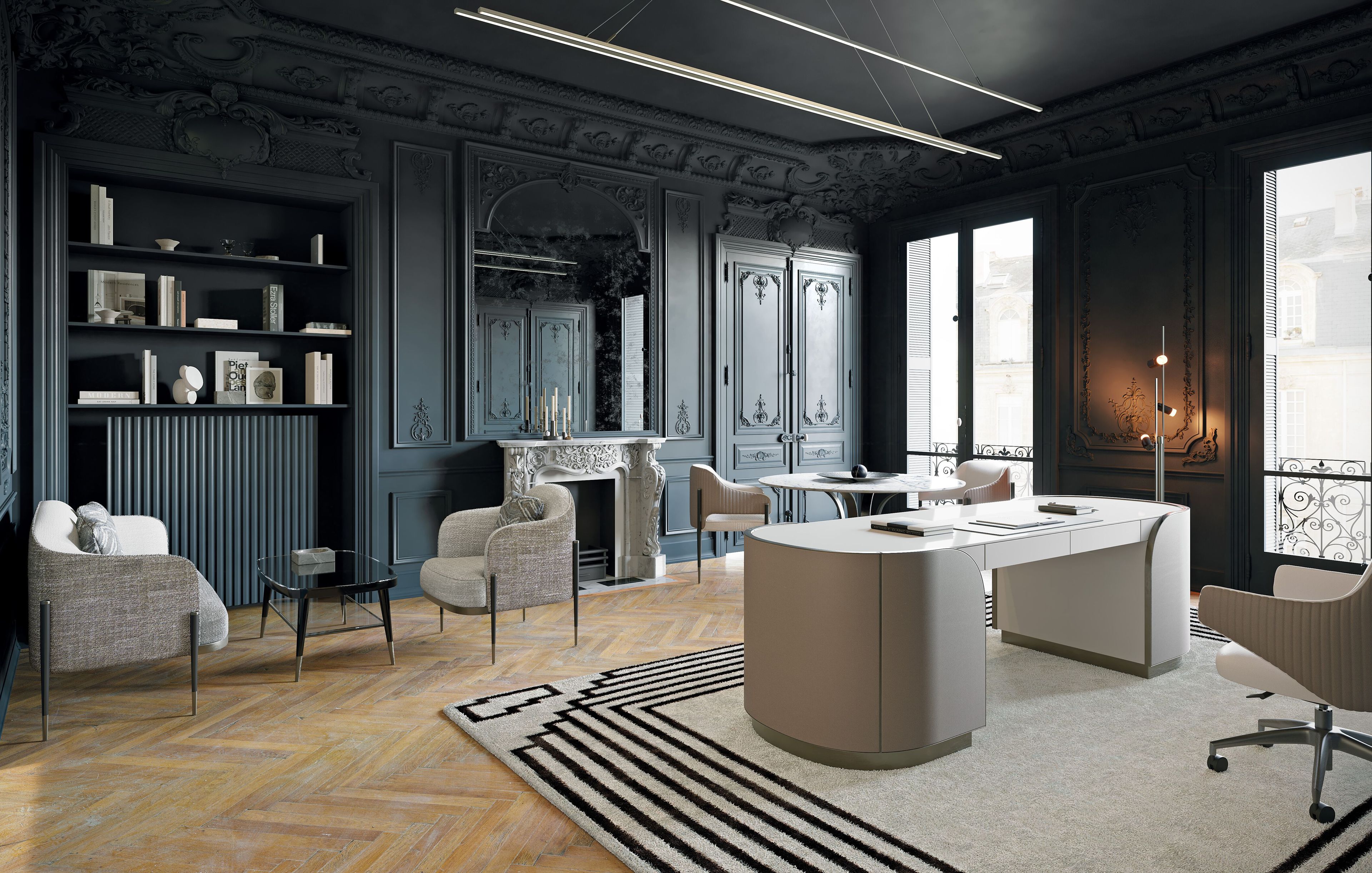 Кожаный стол с ящиками Capital Collection Duna ARCH-00135864 - Вид №1