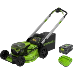 Газонокосилка аккумуляторная бесщеточная самоходная GreenWorks 2514307UB 60 В 60 см 1x4 Ач АКБ и ЗУ входит в комплект