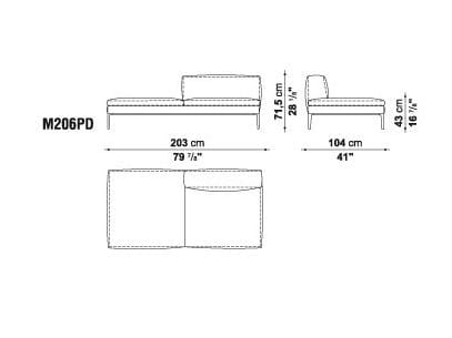Кожаный угловой диван B&B Italia Michel ARCH-00098797 - Вид №25