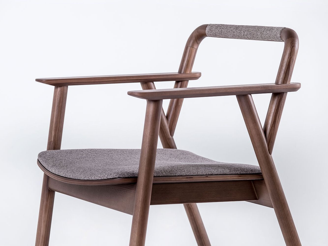 Деревянный стул с подлокотниками DIZA SMOOTH ARCH-00091594 - Вид №2