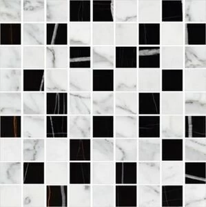 Мозаика K-1000(1004)/LR(CR)/m22 MARBLE TREND CARRARA (NERO DORATO) 30х30
