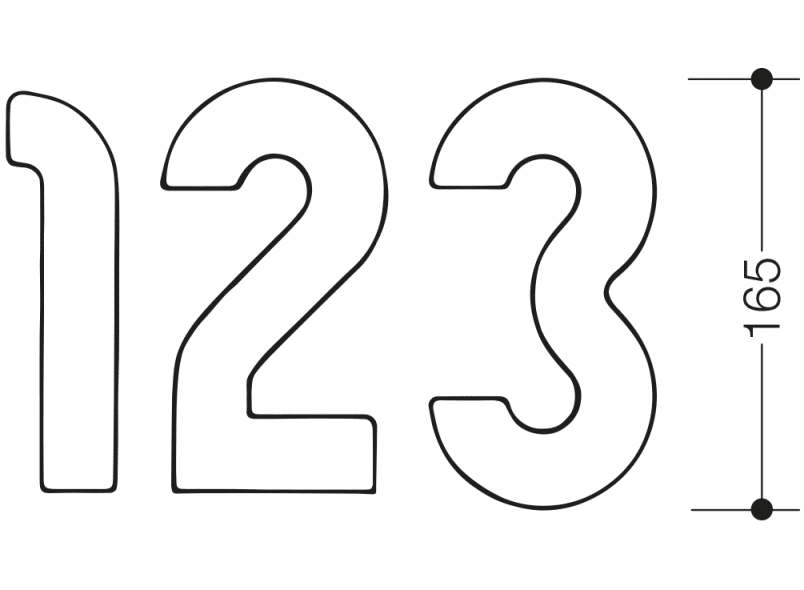 702.165.8 номера домов HEWI Türzubehör  - Вид №3