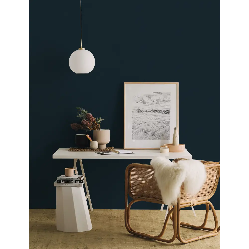 Флизелиновые обои NEW AGE Monte Solaro Sage темно-синие 1.06 м 89342843 TESLA STLM-0837610 - Вид №2