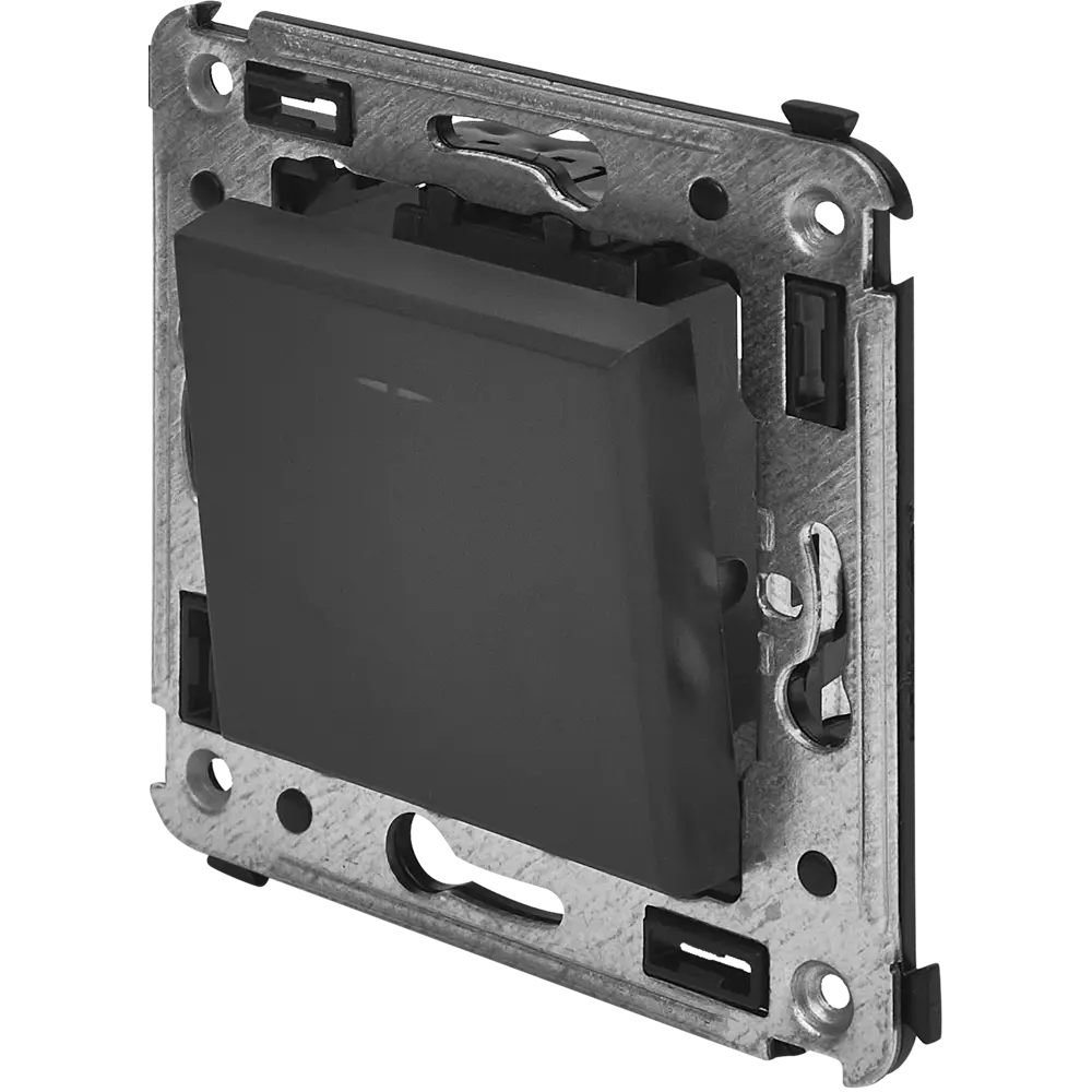 Инвертор встраиваемый DKC Avanti 1 клавиша цвет черный матовый STLM-2112206