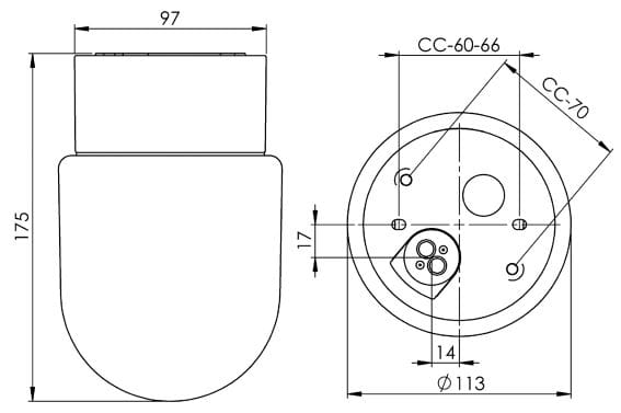 Потолочный светильник / Настенный светильник из опалового стекла Ifö Electric Contrast ARCH-00056828 - Вид №2