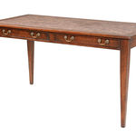 0045-57 Коричневый кожаный письменный стол ijlbrown  - Вид №5