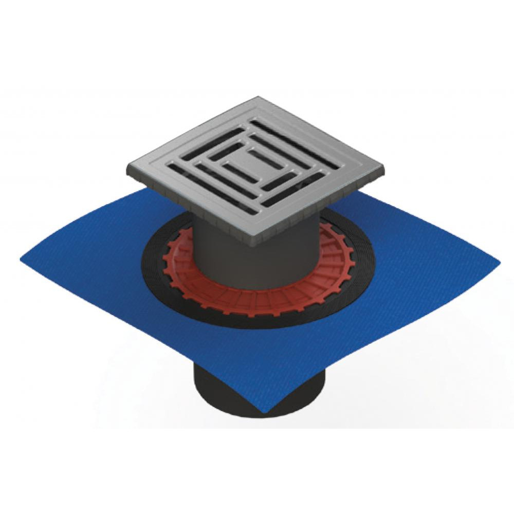 090472 Трап водосток ZENTRUM Uno 150х150  Berges NOVUM 