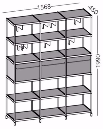 Alias Модульный открытый книжный шкаф Sec sun-id-1459810 - Вид №1