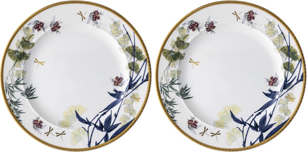 10655597 Rosenthal Набор тарелок закусочных Rosenthal Турандот 22см, фарфор, белый, золотой кант, 6 шт Фарфор 