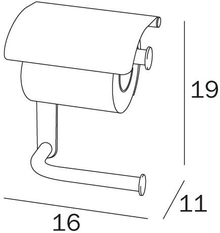 INDA® Держатель рулона туалетной бумаги металлический для гостиниц Hotellerie Av425b - Вид №2