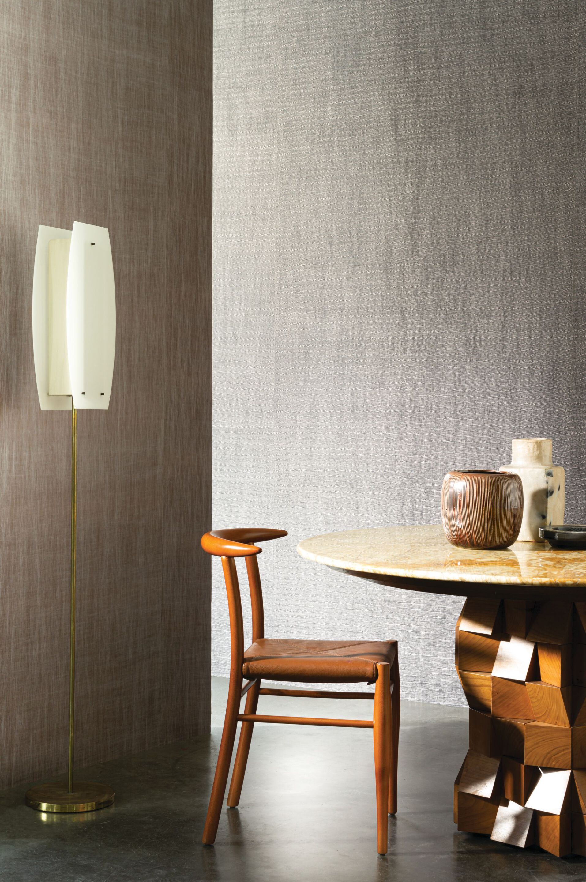 Полиэстер сплошной цвет ткани стены Casamance Théia ARCH-00151516 - Вид №5