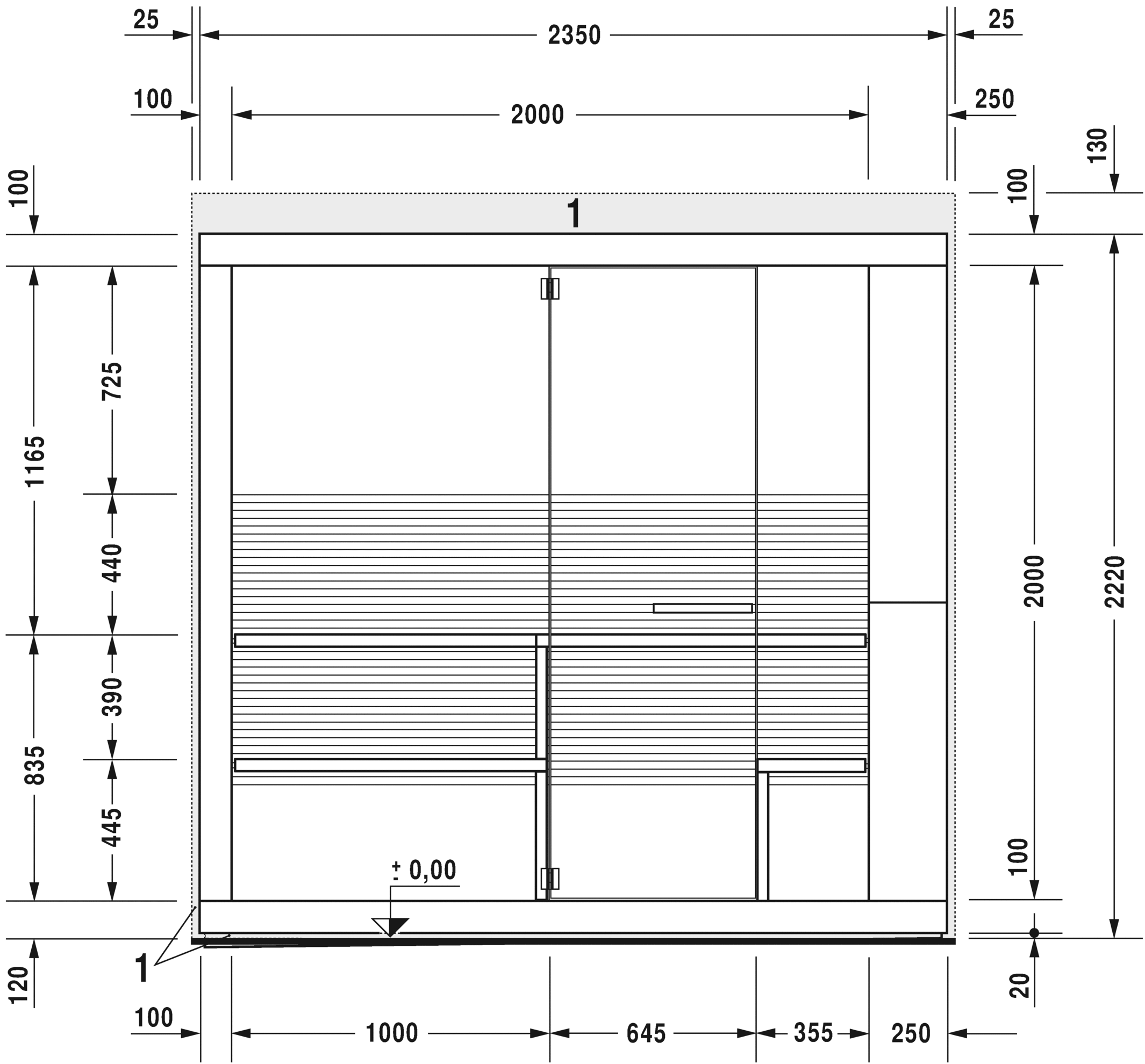 750122002011000 Сауна Inipi, пристенный и угловой вариант Inipi #7501 2350 x 1170 x 2220 мм
Исполнение: белый глянцевый (декор) Белый глянцевый декор Duravit  - Вид №6