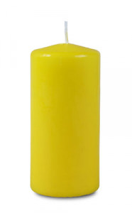 079304 Свеча пеньковая 5 х 11.5 см 181 г желтая Омский Свечной