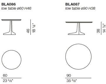 Bodema Журнальный столик из мрамора с подставкой 3 звезды Blake Bla086/bla087 - Вид №5