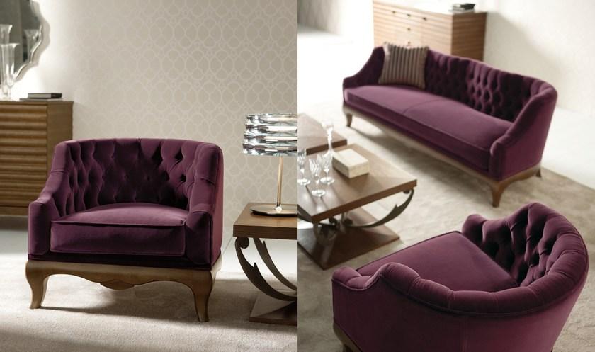 OPERA CONTEMPORARY Кресло из мягкой ткани с подлокотниками Margherita sun-id-1352457 - Вид №1