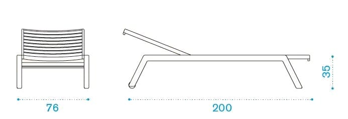 Садовая кровать с откидной спинкой из тикового дерева с колесами Ethimo Costes ARCH-00097028 - Вид №11