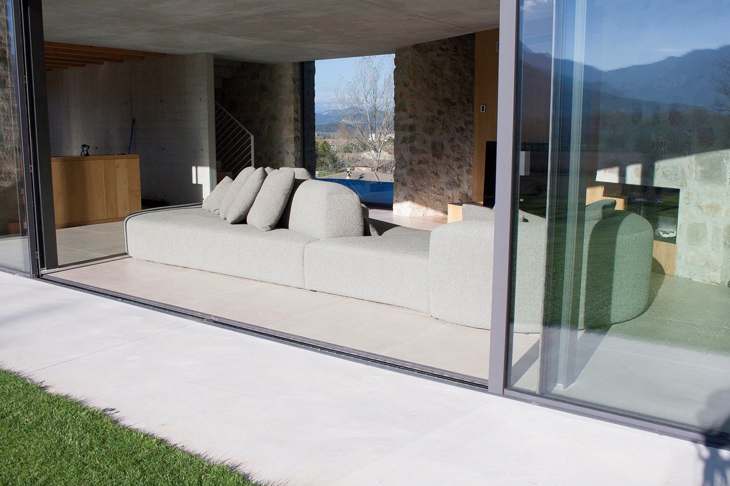 Двусторонняя изогнутая ткань диван CREARTE COLLECTIONS Lab Organic ARCH-00112827 - Вид №4