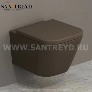 STS07CS Подвесной унитаз настенный Коричневый Ceramica Globo STONE Италия