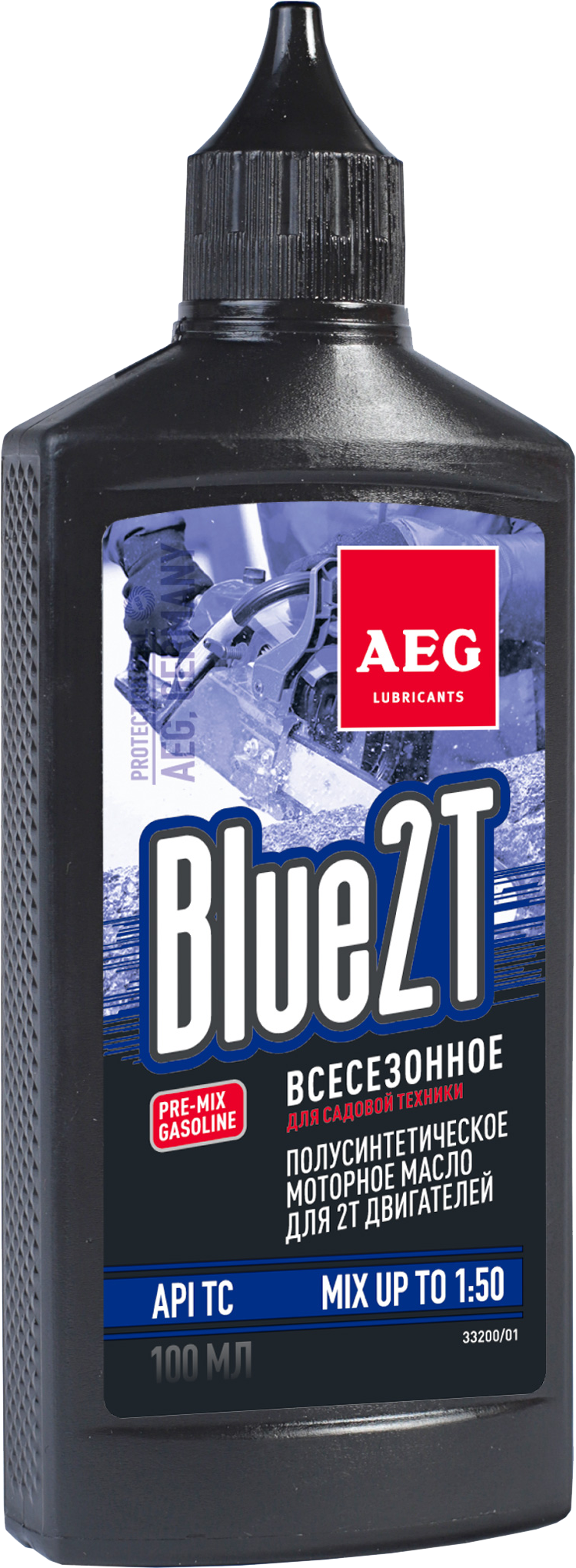91026004 Масло полусинтетическое BLUE 2T Motor Oil API TC 2Т 100мл STLM-0446603 AEG