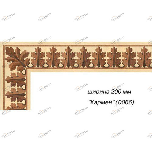 Художественный паркет Da Vinci Паркетный Бордюр 26-019 Орех Европейский (Грецкий) Селект (Гладкая) х мм 26011019