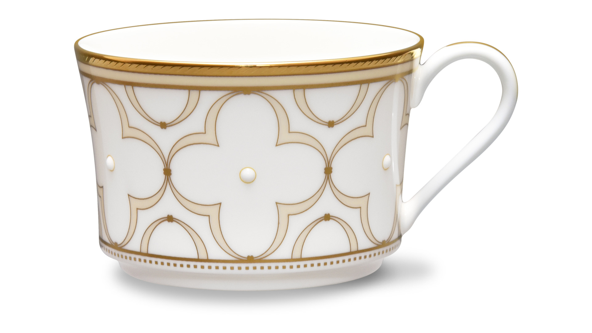 10665464 Noritake Набор из 6 чашек чайных с блюдцами Noritake "Трефолио,золотой кант" 225мл Фарфор костяной  - Вид №3