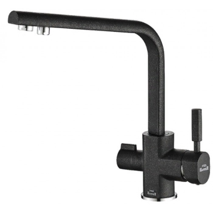 Steel Hammer SH 909 Black CR Смеситель для кухни Zorg  - Вид №1