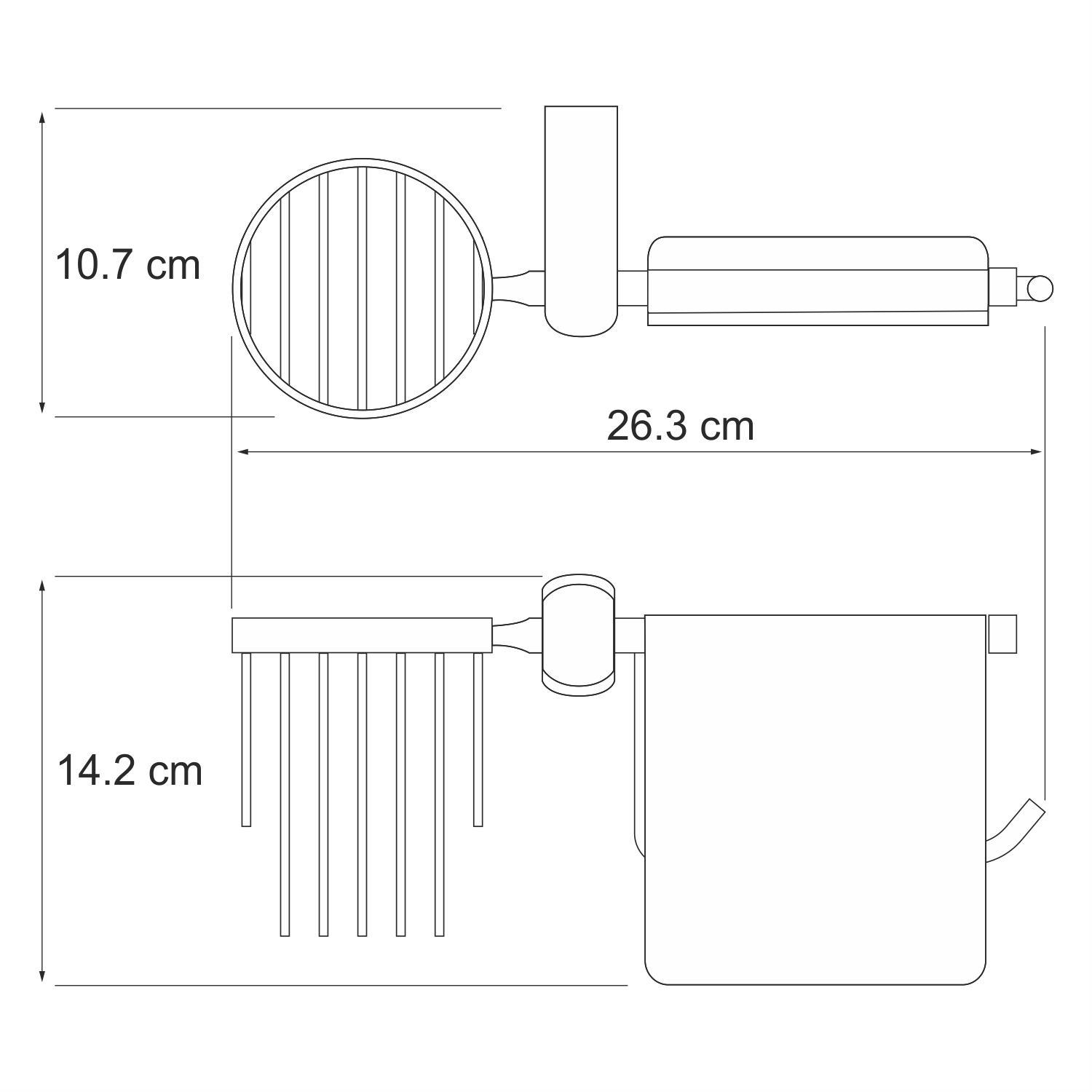 K-6859 Berkel Держатель туалетной бумаги и освежителя WasserKRAFT Berkel K-6800  - Вид №2