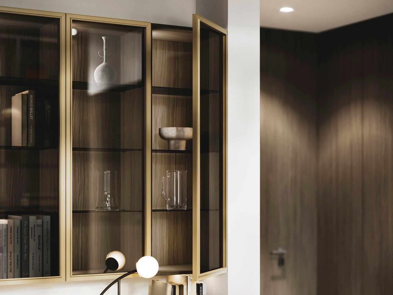 Двустворчатый навесной шкаф со стеклянной дверью Guzzini & Fontana Ellington ARCH-00031179