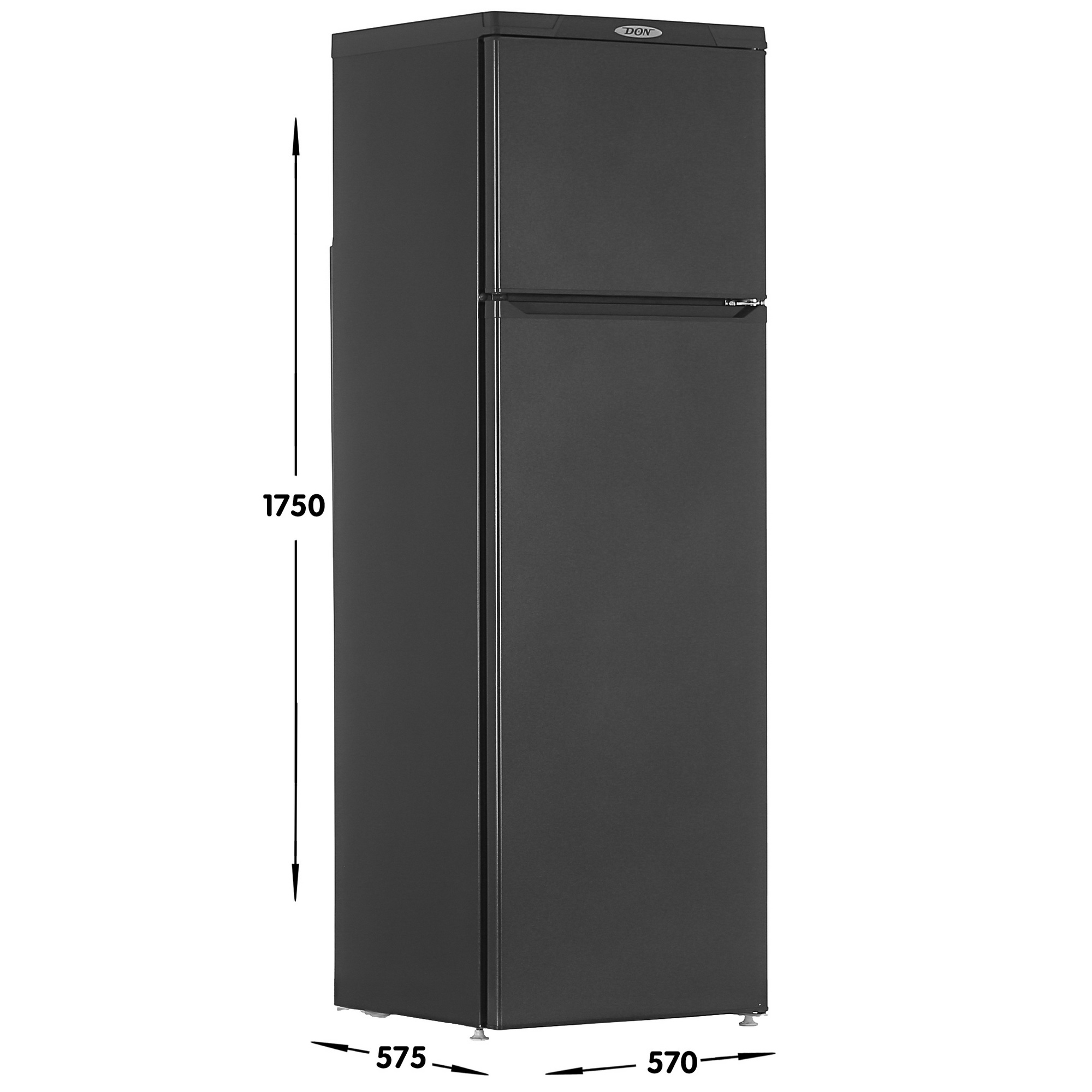 1229531 Холодильник с морозильником   DON R-236 G черный STDN-0130038 - Вид №6