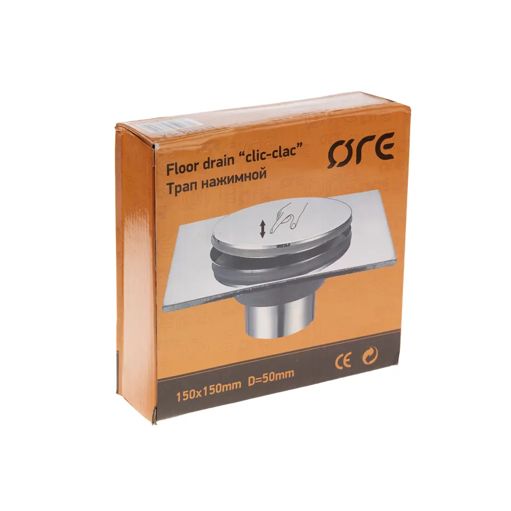 Трап для душа Ore D1550GA универсальный затвор 150x150 мм цинк STLM-2065822 - Вид №6