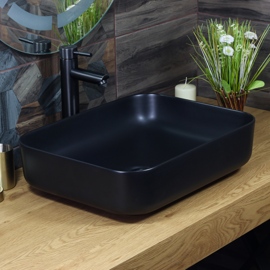 Накладная раковина melana mln-320353mb матовая черная 320353MB-805