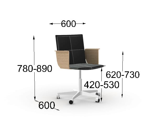 Операционный офисный стул с подлокотниками 5 спиц Inno Лаборатория ARCH-00082945 - Вид №4