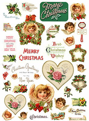 009118 Декупажная карта 30.8 x 44 см "A very happy Christmas" Чип-Арт 