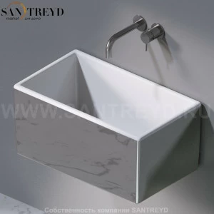 L112251 Подвесная раковина настенная прямоугольная A. e T. Italia Tower