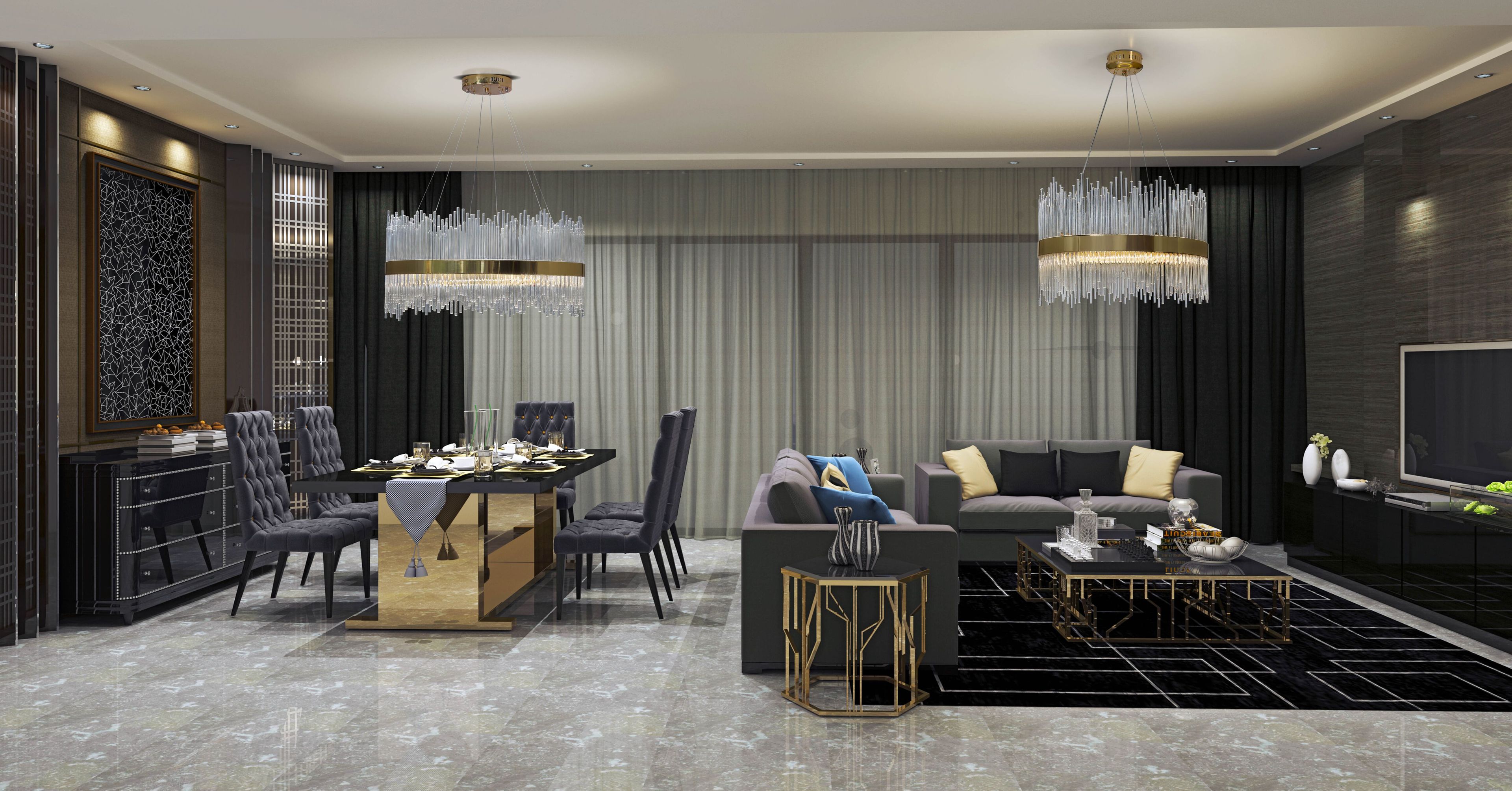 Подвесной светильник из нержавеющей стали и стекла K-Lighting Oriente ARCH-00146704 - Вид №2