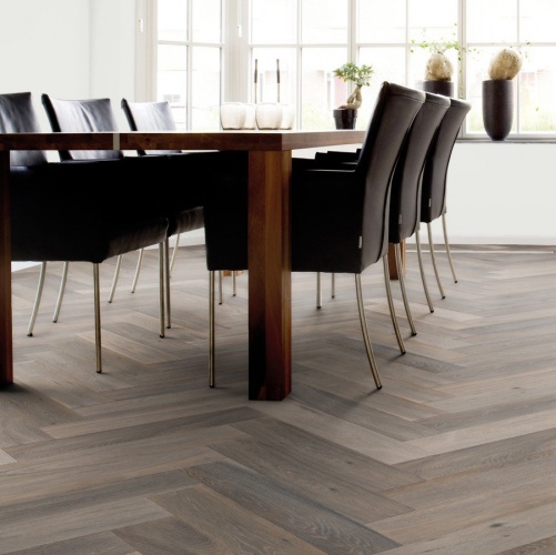 Паркет Ёлка Solidfloor New classic Кэнтрбери Дуб Натур с брашью (Текстурированная) 610х122 мм 1194938 - Вид №3
