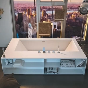Moma Design Ванна из Corian 1800х920х500 Tank Square Book 3 белая