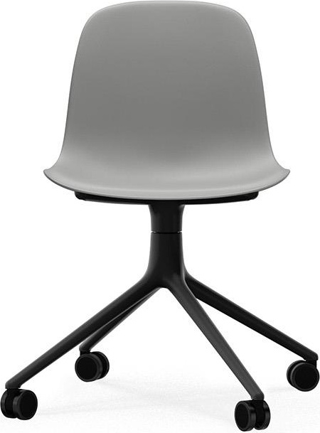 605006 Chair Swivel 4W Черный Алюминий / Серый Normann Copenhagen Form - Вид №1