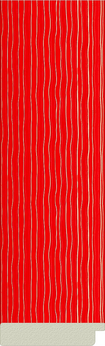 BY 3903 Зеркало в багетной раме - красная волна 89 mm EVOFORM Definite - Вид №3