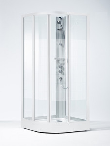 640092 IFO Душевая кабина круглая из кварца SKR VS, Complete SKR Art VS 900 x 900 люкс